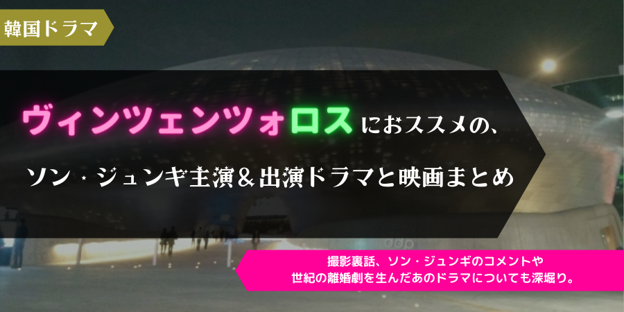 ヴィンツェンツォロスにおススメ ソン ジュンギが主演のドラマ 映画と撮影秘話 おススメ海外ドラマを鬼更新