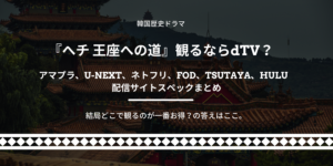 「ヘチ王座への道」観るならdTV?アマプラは配信してる?DVDレンタルはできる?